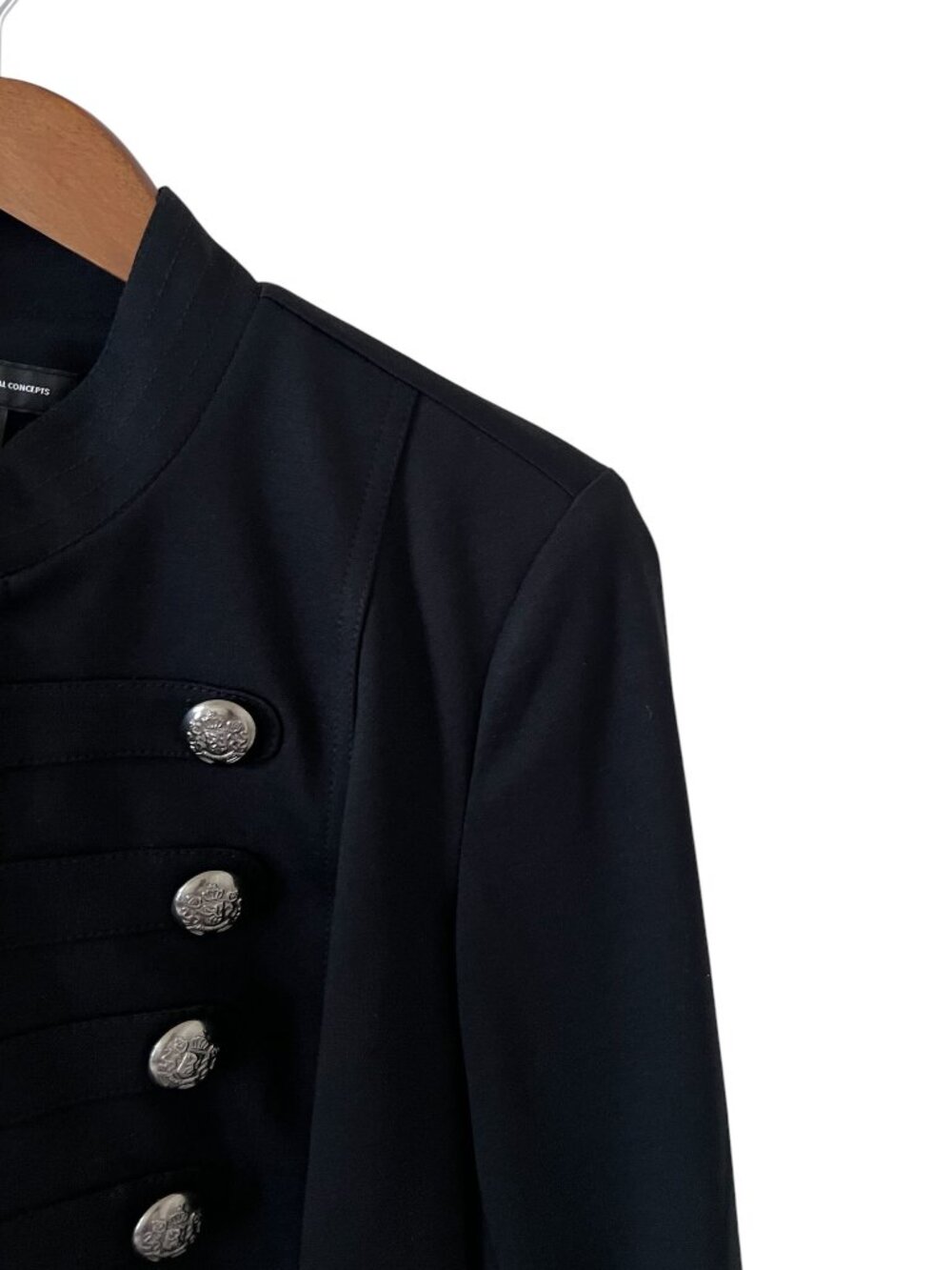 INC NEW Military Style Blazer/Jacket In Black Size L - Picture 4 of 14